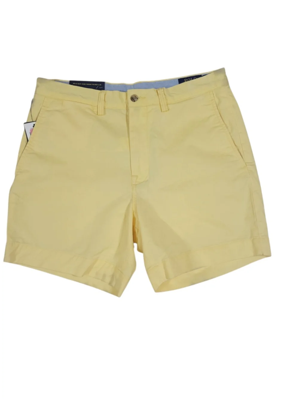 Polo Ralph Lauren Stretch Cotton Twill Chino Yellow Shorts Men 30 Inseam 6 NWT